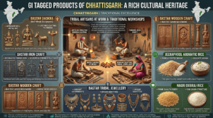 Gl tagged products and traditional handicrafts of Chhattisgarh infographic