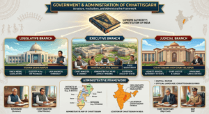 Government structure and administration of Chhattisgarh infographic