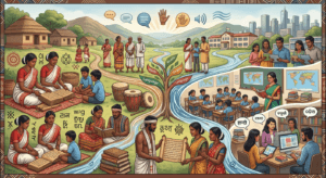 People representing the linguistic diversity of Jharkhand.