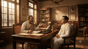 Young Subhas Chandra Bose meeting Deshbandhu Chittaranjan Das in Calcutta