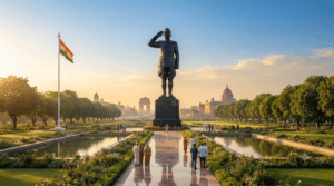 Grand statue of Netaji Subhas Chandra Bose at Kartavya Path in New Delhi