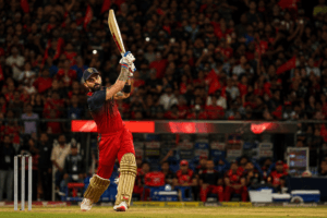 Virat Kohli batting for Royal Challengers Bengaluru during an Indian Premier League match.
